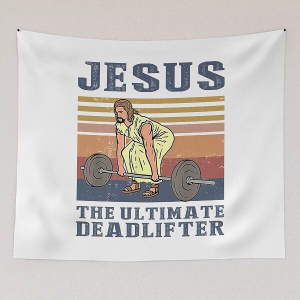 Item preview, Jesus The Ultimate Deadlifter designed and sold by AmeliaWilkDes.