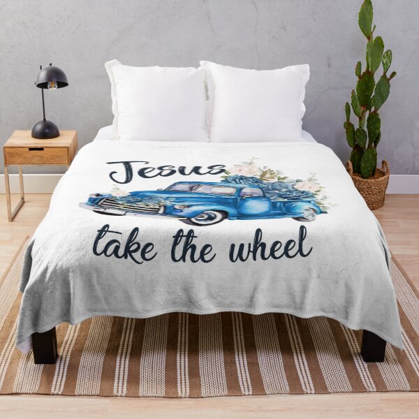 Item preview, jesus take the wheel blue car designed and sold by AmeliaWilkDes.