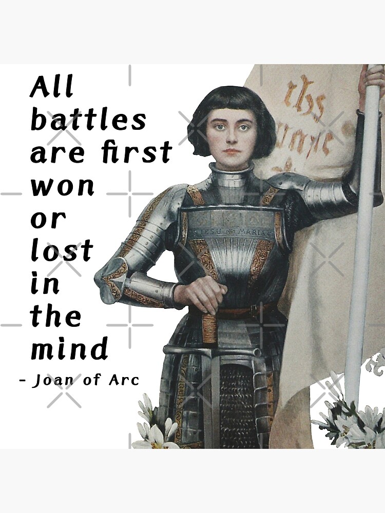 Impression Rigide Jeanne D Arc Citation De Bataille Par Couragetoday Redbubble