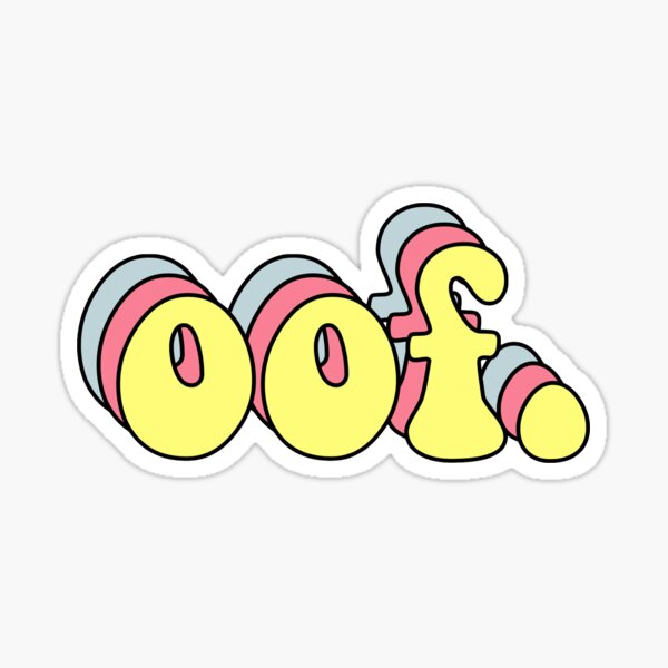 Oof Pink Stickers Redbubble - emily mae roblox bloxburg