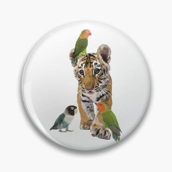 Item preview, Bengal tiger and parrots designed and sold by obscurite.