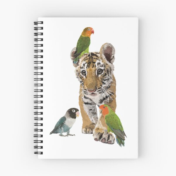 Item preview, Bengal tiger and parrots designed and sold by obscurite.