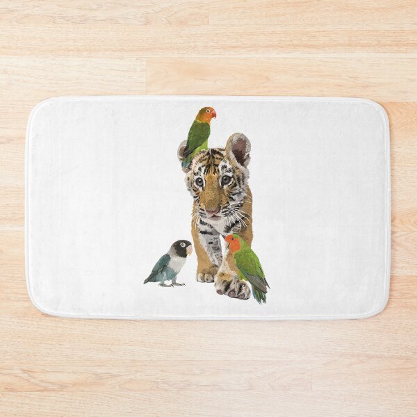 Item preview, Bengal tiger and parrots designed and sold by obscurite.