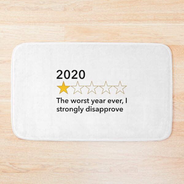 Item preview, Sarcastic 2020 Review - Worst Year Ever Rating - 1 Star print designed and sold by CreatedByHeidi.
