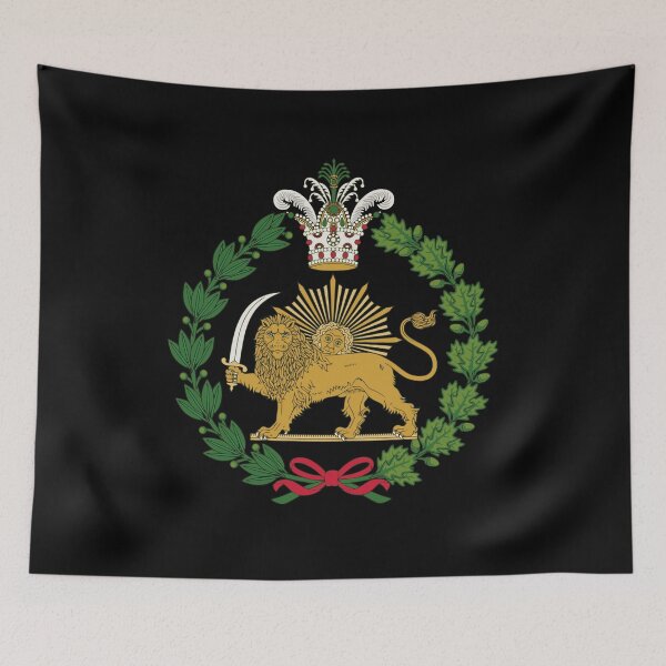 Item preview, Shir o Khorshid Qajar Dynasty Imperial Emblem Persian  designed and sold by h44k0n.