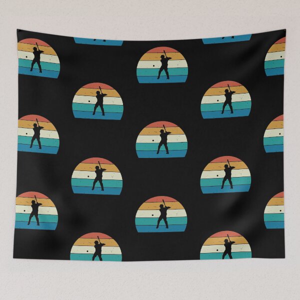Item preview, Vintage Baseball Player Silhouette Sunset designed and sold by EstelleStar.
