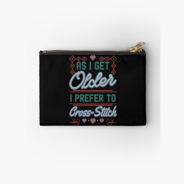 Item preview, As I Get Older, I Prefer Cross Stitching | Funny Needlepoint Design designed and sold by Dancing Dolphin Crafts.