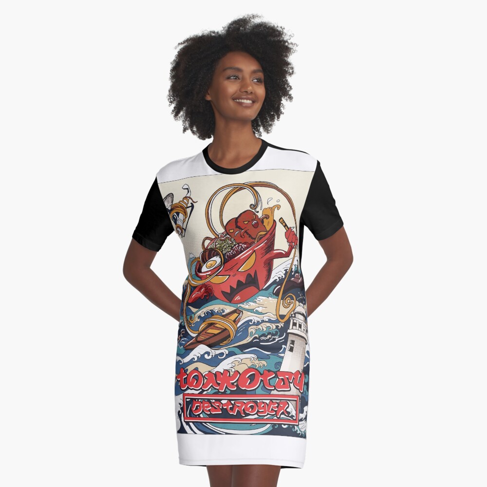 Item preview, Graphic T-Shirt Dress designed and sold by HanaDesign63245.
