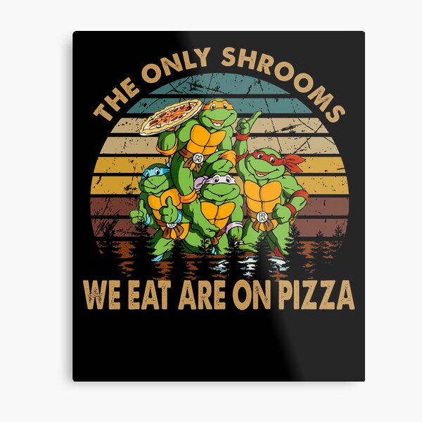 Metallbilder Turtle Pizza Redbubble