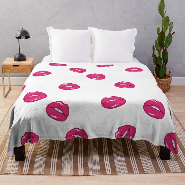 Item preview, Cartoon red lipstick lip print lips pattern with white background designed and sold by mashmosh.