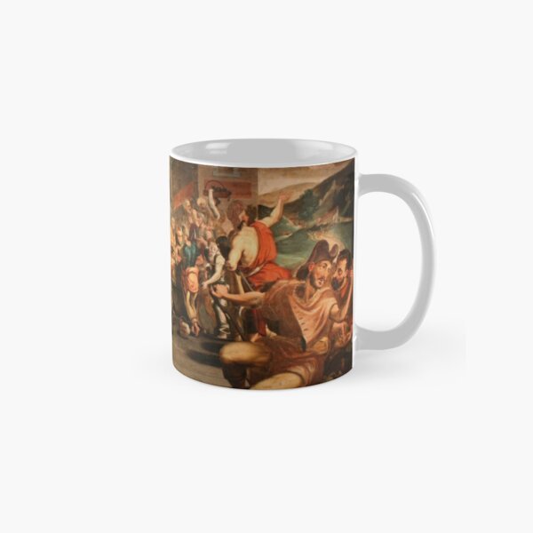 Painting: les ouvriers de la renaissance. Workers In The Vineyard, Oil On Panel, Circle Of Frans Floris, 16th Classic Mug