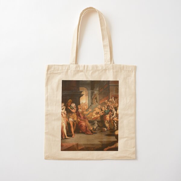 Painting: les ouvriers de la renaissance. Workers In The Vineyard, Oil On Panel, Circle Of Frans Floris, 16th Cotton Tote Bag