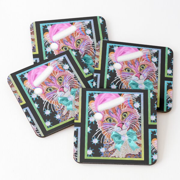 Item preview, Christmas Pink Kitty by Krelly designed and sold by KrellyDesigns.