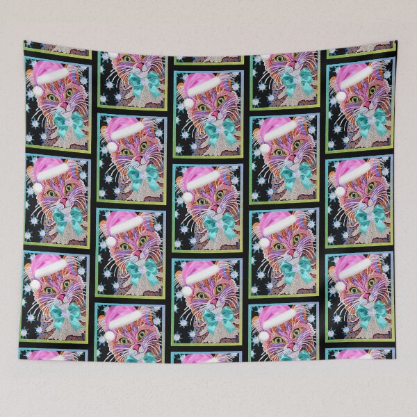 Item preview, Christmas Pink Kitty by Krelly designed and sold by KrellyDesigns.