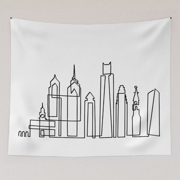 Item preview, Philadelphia Skyline in onedraw designed and sold by PauRicart.