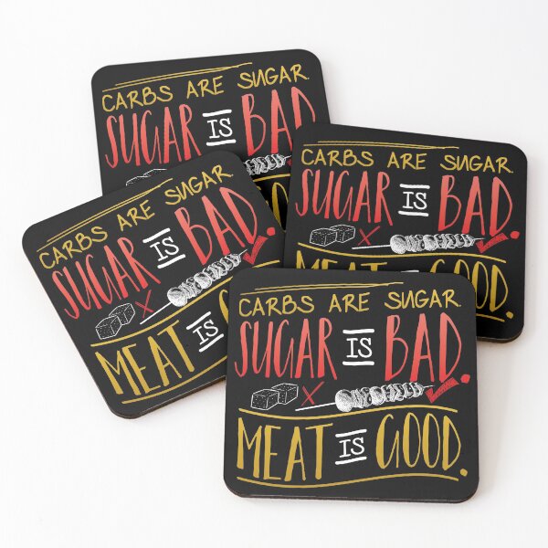 Item preview, Meat Is Good, Carbs Are Bad, Sugar Is Worse | Low Carb Diet designed and sold by Dancing Dolphin Crafts.