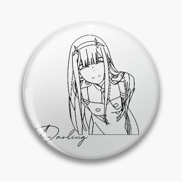 Item preview, zero two outline designed and sold by Riku-Ortiz.