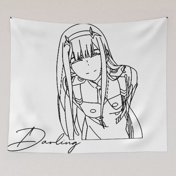 Item preview, zero two outline designed and sold by Riku-Ortiz.