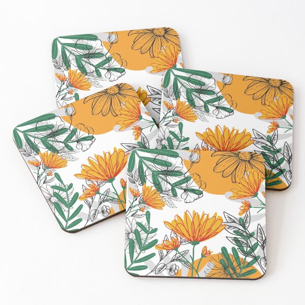 Item preview, Many Sunflowers Yellow Green Print  designed and sold by BohoMoon.