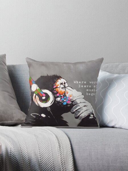 Item preview, Where words leave off music begins - Banksy Art and Music Quote designed and sold by CASSNELSON.