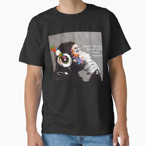 Item preview, Where words leave off music begins - Banksy Art and Music Quote designed and sold by CASSNELSON.