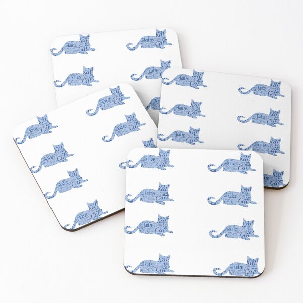 Item preview, Cats sticker blue word cat in different languages designed and sold by Toffy2222.