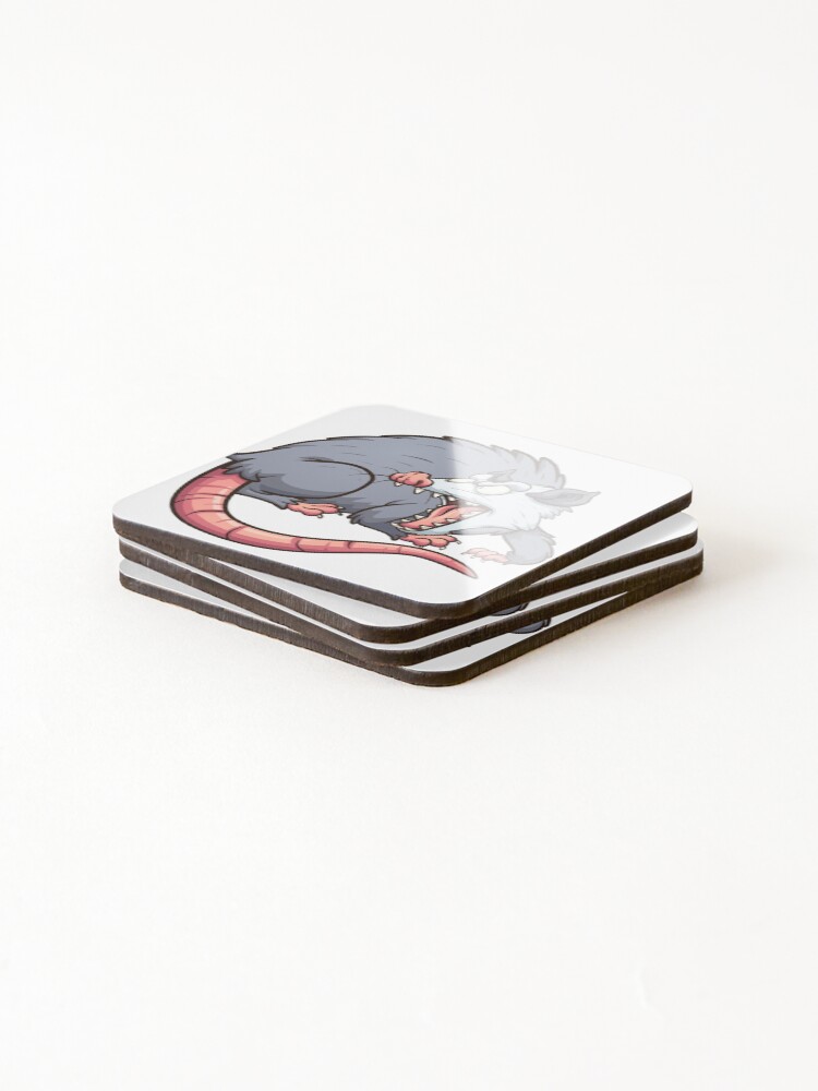 Thumbnail 4 of 5, Coasters (Set of 4), Opossum Sticker designed and sold by PatternSquare.