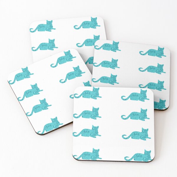 Item preview, Cats sticker turquoise word cat in different languages designed and sold by Toffy2222.