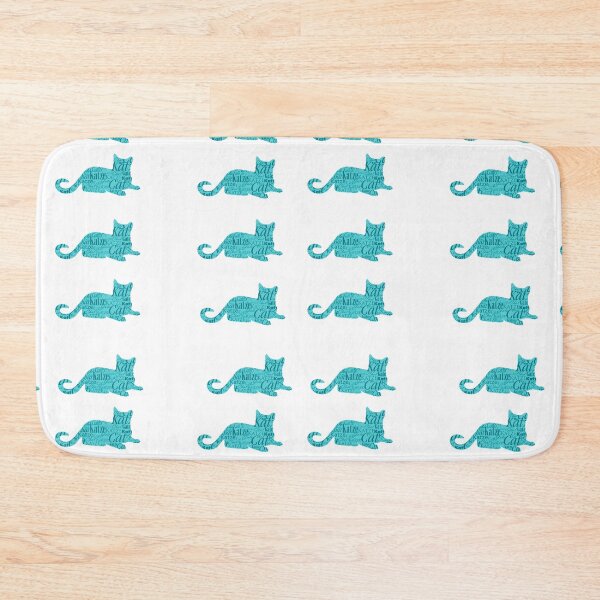 Item preview, Cats sticker turquoise word cat in different languages designed and sold by Toffy2222.