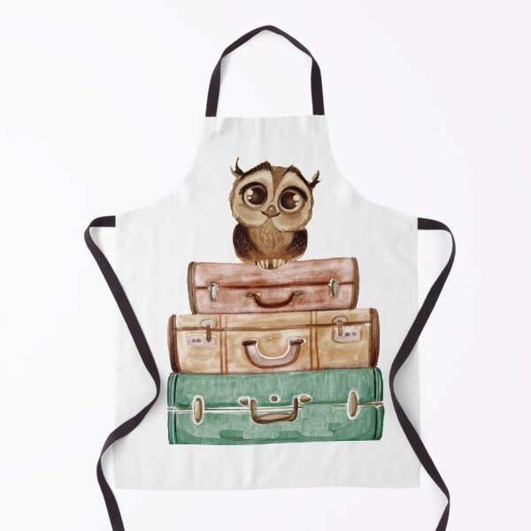 Item preview, Travelling owl with baggage designed and sold by lucky-fern.