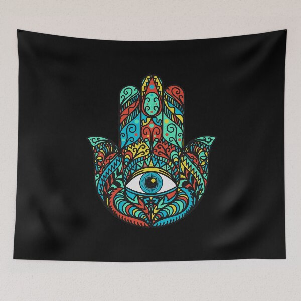 Item preview, Hamsa Jewish symbol, amulet of happiness, luck, health, and good fortune designed and sold by RoManSmArt.