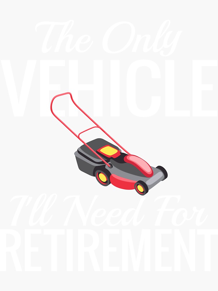 "Funny Retro Vintage Lawn Mower" Sticker for Sale by jcorres Redbubble