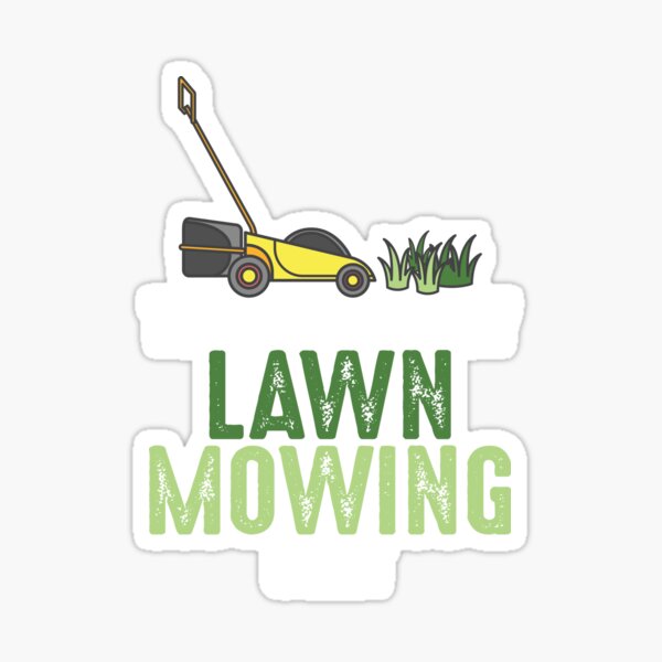 "Funny Retro Vintage Lawn Mower" Sticker for Sale by jcorres Redbubble