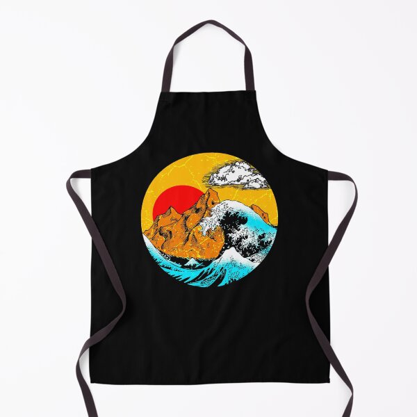 Item preview, Sun rising behind mountains over Japanese sea with waves designed and sold by Mila1946.