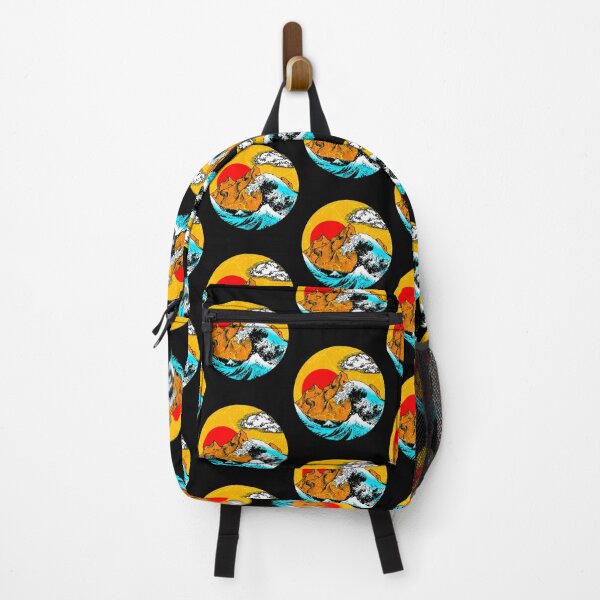 Item preview, Sun rising behind mountains over Japanese sea with waves designed and sold by Mila1946.