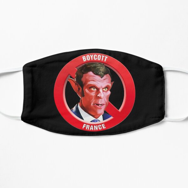 Boycott France Macron Mask #boycottfrance Masque sans plis