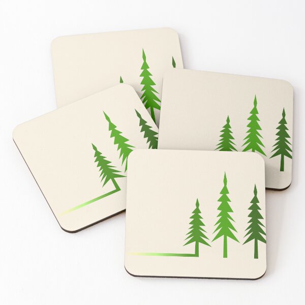 Item preview, Minimalist Tree Forest: Ombre edition - Simple abstract green design designed and sold by Deegital18.