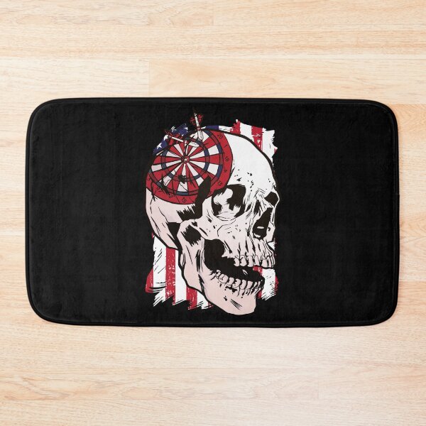 Artikelvorschau, Darts Schädel USA Flagge 180 Grunge entworfen und verkauft von OmmeDesigns.