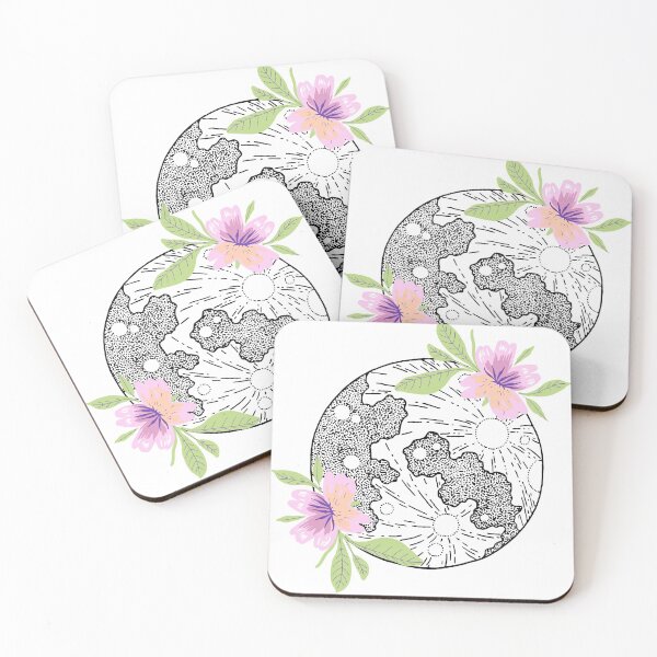 Item preview, Moonflower Pink Green designed and sold by BohoMoon.