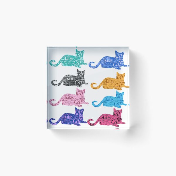 Item preview, Cats stickers collection bundle colorful word cat in different languages designed and sold by Toffy2222.