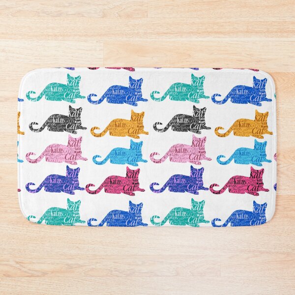 Item preview, Cats stickers collection bundle colorful word cat in different languages designed and sold by Toffy2222.