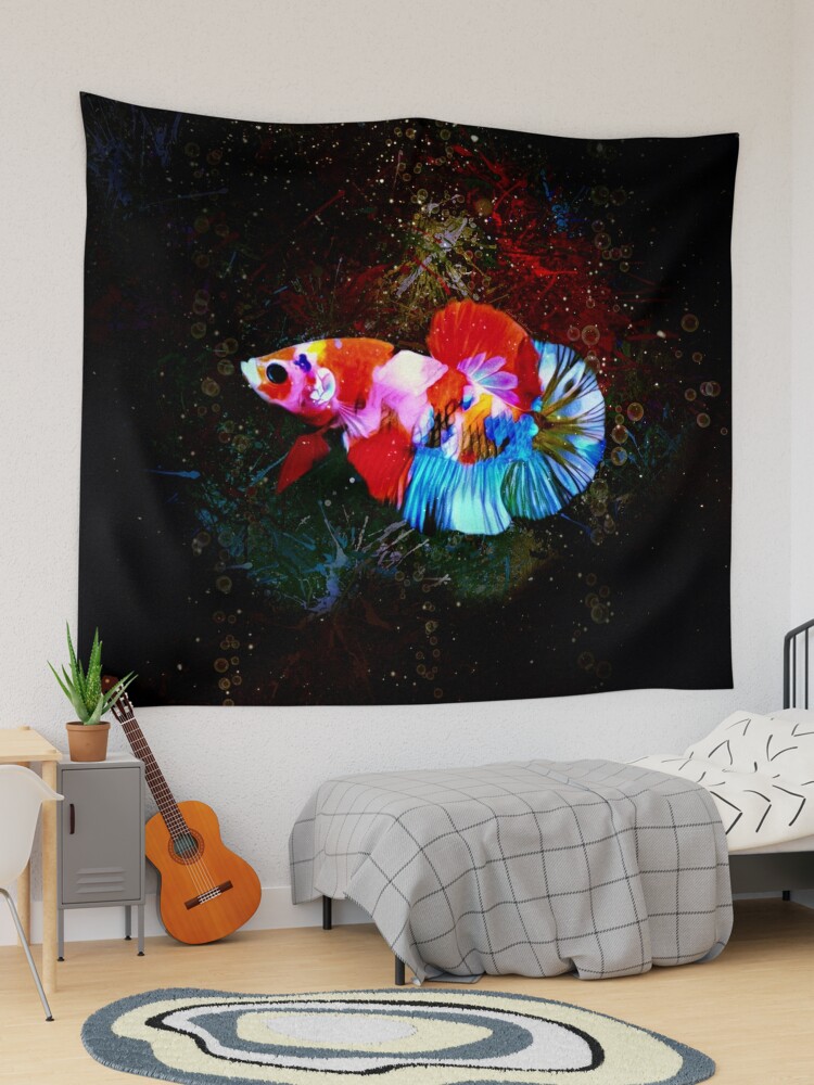 Candy Koi Nemo Betta Fish Aquatic Portrait | Tapestry
