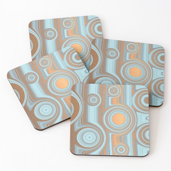 Item preview, Blue Copper Circles Geometric Artwork designed and sold by BilgePaksoylu.