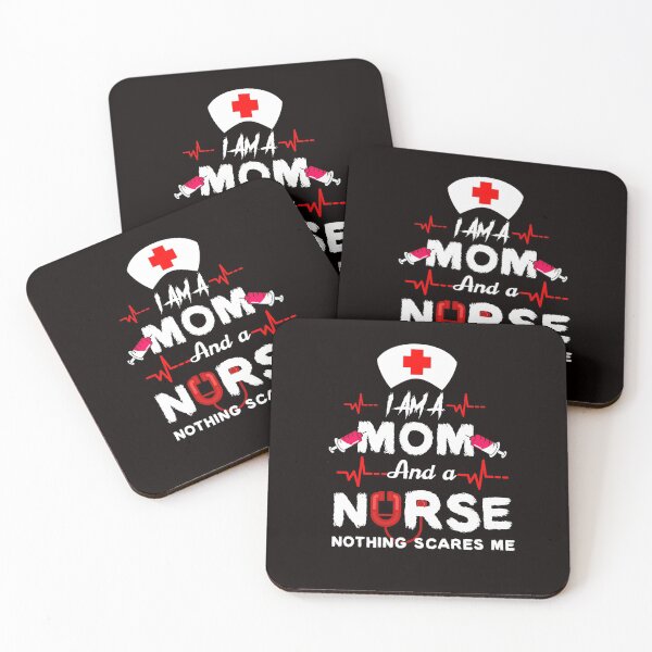 Item preview, I AM A MOM AND A NURSE NOGHING SCARES ME designed and sold by Hussain Shirts.