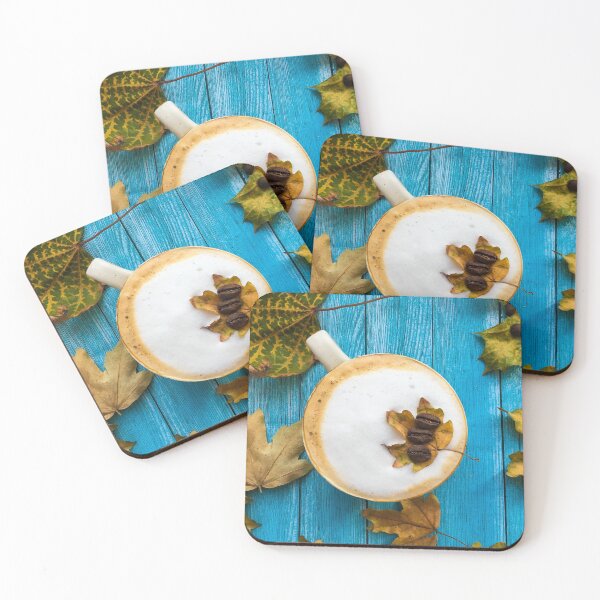 Item preview, Cup of coffee with autumn leaf and coffee beans designed and sold by Nataliya89.