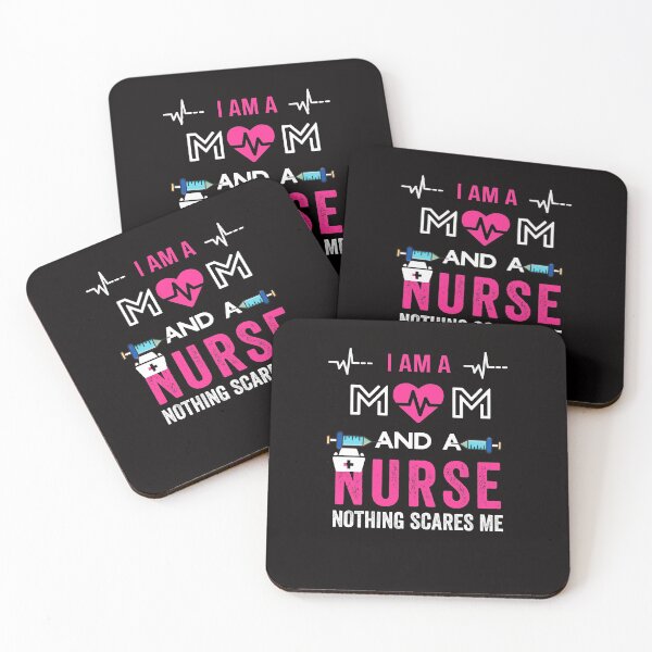 Item preview, I AM A MOM AND A NURSE NOGHING SCARES ME designed and sold by Hussain Shirts.