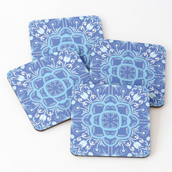 Item preview, Preppy Turquoise Blue Abstract Floral Bohemian  designed and sold by IamTrending.