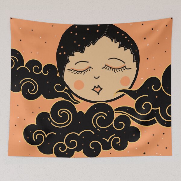 Item preview, Vintage Halloween inspired flapper moon designed and sold by Lisa Casineau.