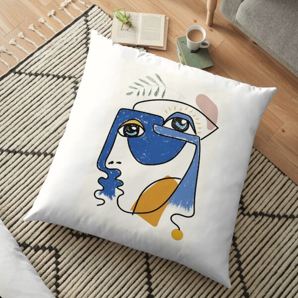 visage minimal / mignon Coussin de sol