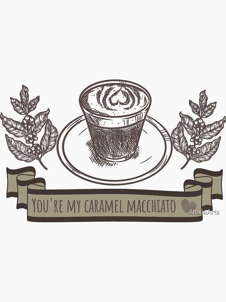 "BTS Coffee (Caramel Macchiato) " Sticker for Sale by AlexiaArts